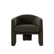 Lery Accent Chair- Green Winter Moss Performance Velvet- Curved Design