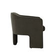 Lery Accent Chair- Green Winter Moss Performance Velvet- Curved Design
