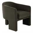 Lery Accent Chair- Green Winter Moss Performance Velvet- Curved Design