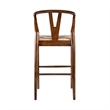 Cera Barstool Chair- Handwoven Rope Seat- Cappuccino Brown