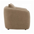Keina Accent Chair- Modern Rounded Back- Brown Chenille- 1 Back Pillow