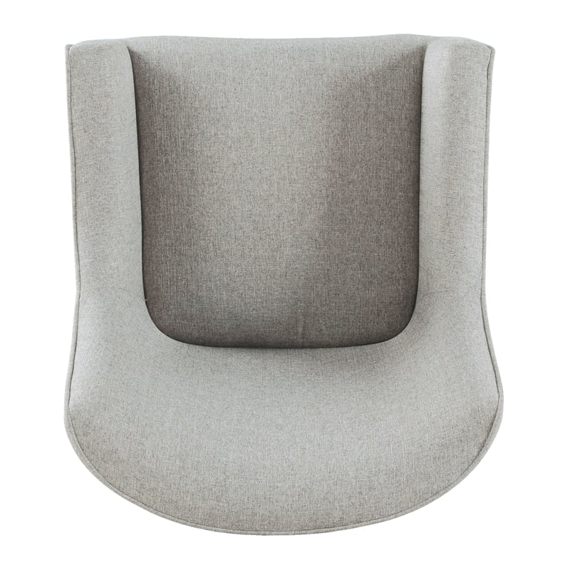 Sune Accent Chair- Light Gray Polyester and Matte Black Metal Legs