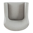 Sune Accent Chair- Light Gray Polyester and Matte Black Metal Legs
