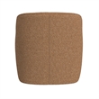 Kopi Swivel Accent Club Chair- Light Tan Brown Boucle- Curved Backrest