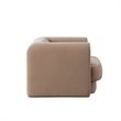 Foxo Retro Oversize Chair- Padded Camel Brown Velvet- 44 Inch Wide
