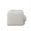 Foxo Retro Oversize Chair- Padded Ivory Velvet- 44 Inch Wide- Solid Wood
