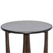 Natra Chairside Table- 22 Inch Round Top w Cutout Base- Dark Brown
