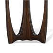 Natra Chairside Table- 22 Inch Round Top w Cutout Base- Dark Brown
