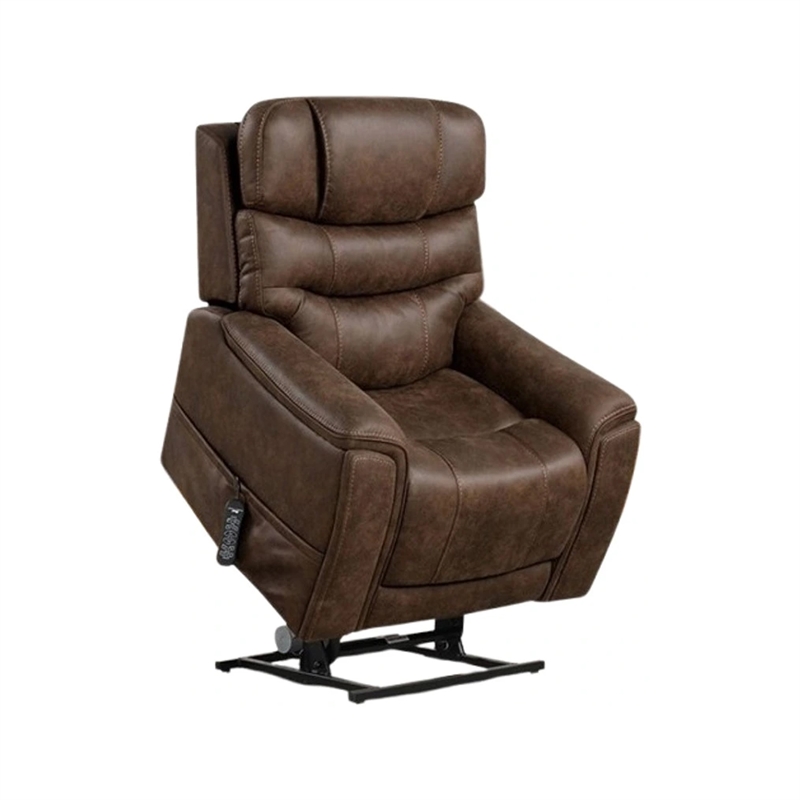 Lift Chair- Brown Fabric- Air Massage- Power Headrest- USB Charging