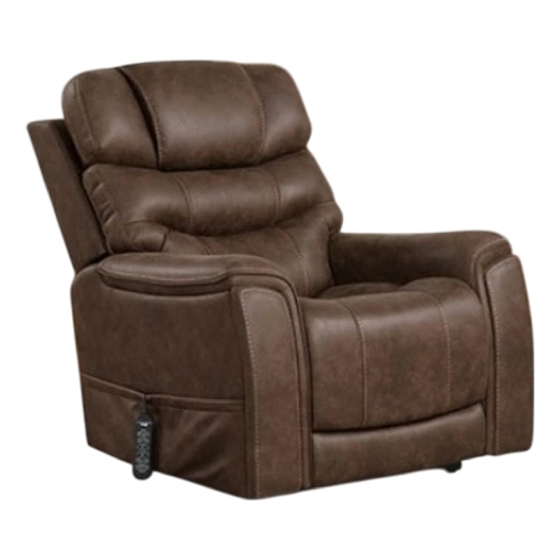 Lift Chair- Brown Fabric- Air Massage- Power Headrest- USB Charging