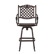 Outdoor Barstool Chair- Swivel Function- Coppertone Aluminium Finish