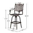 Outdoor Barstool Chair- Swivel Function- Coppertone Aluminium Finish