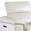 Cuny Power Recliner Chair- Taupe Gray Faux Leather- Wall Hug Back