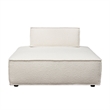 Gada Square Lounger Chair- Welt Trim Ivory Boucle- 45 Inch