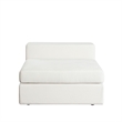 Lipi Modular Armless Chair- Plush Mist White- 41 Inch Solid Wood Frame