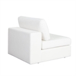 Lipi Modular Armless Chair- Plush Mist White- 41 Inch Solid Wood Frame