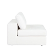 Lipi Modular Armless Chair- Plush Mist White- 41 Inch Solid Wood Frame