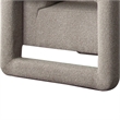 Keny Accent Chair- Open Arm Textured Mink Gray Polyester