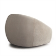 Lex Retro Swivel Accent Chair- 1 Accent Pillow- Fawn Faux Alpaca Fabric