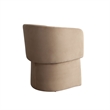 Tesy Dining Side Chair- Camel Brown Performance Velvet- Sloping Arms