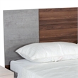 Leen King Size Bed with Tall Headboard- Italian Faux Concrete- Brown