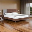Leen King Size Bed with Tall Headboard- Italian Faux Concrete- Brown