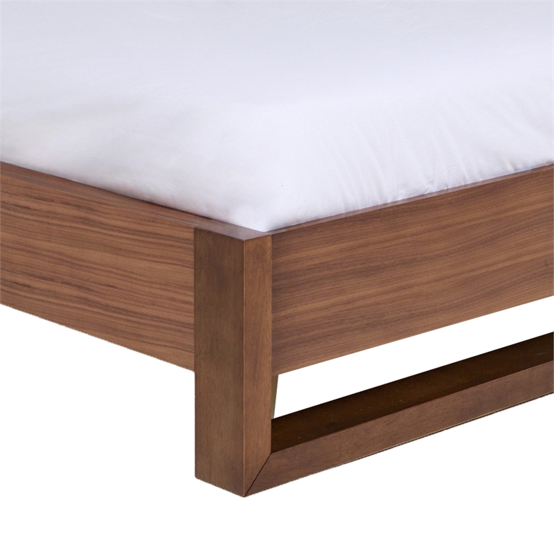 Cear King Size Bed- Gray Tufted Panel Headboard with Cutout- Gray Brown