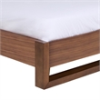 Cear King Size Bed- Gray Tufted Panel Headboard with Cutout- Gray Brown
