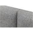 Noe Minn King Size Platform Bed with Gray Upholstered Tufted Wall Headboard