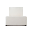 Zuo Contemporary Queen Size Bed- Contoured Tall White Padded Upholstery