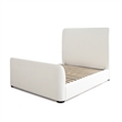 Zuo Contemporary Queen Size Bed- Contoured Tall White Padded Upholstery