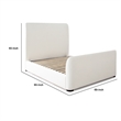 Zuo Contemporary Queen Size Bed- Contoured Tall White Padded Upholstery