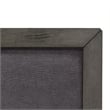 Kiran Queen Size Platform Bed- Gray Upholstered Headboard- Wood Frame