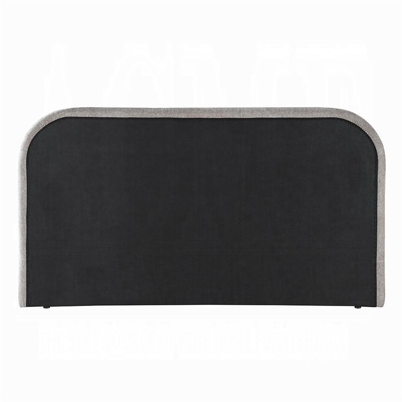 Orion Queen Size Bed with Built-In Storage Drawer- Medium Gray Fabric