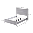 Laide Twin Bed- Panel Style Headboard- Rustic Farmhouse Driftwood Gray