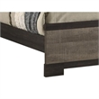 Ruthe King Panel Bed with Horizontal Trim Lines- Gray Grained Wood