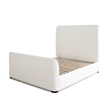 Zuo Contemporary King Size Bed- Contoured Tall White Padded Upholstery