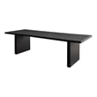 Somy Dining Table- Wide Panel Legs- Classic Black Mango Wood- 80 Inch