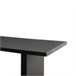 Somy Dining Table- Wide Panel Legs- Classic Black Mango Wood- 80 Inch