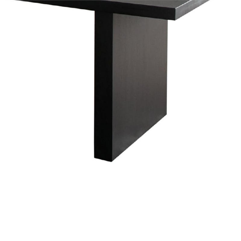 Somy Dining Table- Wide Panel Legs- Classic Black Mango Wood- 80 Inch