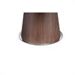 John 53 Inch Dining Table- Walnut Brown Round Wood Top- Padestal Base