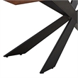 Ren 81 Inch Dining Table- Rectangular Top- Cross Base- Walnut Brown- Black