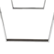 Ien 71 Inch Dining Table- Rectangular Top- Open Metal Panel- Walnut Brown