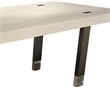 Cid Joe 95 Inch Dining Table- Rectangular- Metal- High Gloss White Finish