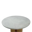 Cid Ziv 47 Inch Dining Table- Gray Faux Concrete Round Top- 3 Pillar Base