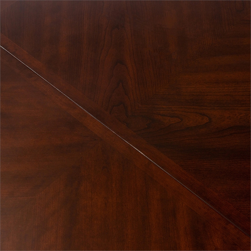 Mina Dining Table- 71-89 Inch Extendable Rectangular Top- Cherry Brown