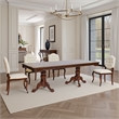 Mina Dining Table- 71-89 Inch Extendable Rectangular Top- Cherry Brown