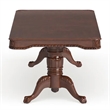 Mina Dining Table- 71-89 Inch Extendable Rectangular Top- Cherry Brown
