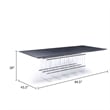 Cid Invo Dining Table- Black Oak Veneer- Acrylic and Steel Base- 94 Inch