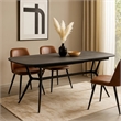 Cid Julie Dining Table- 79-118 Inch Extendable Black Ash Ceramic Top